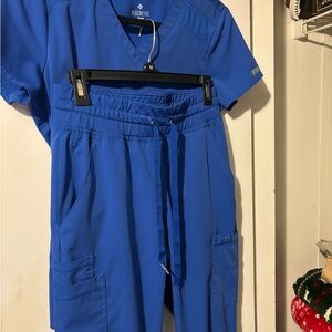 Med Couture Blue Scrub Set